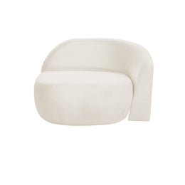 Rivolo Single Seater Beige Sofa | Modern Fabric Couch | Elegant Sofa