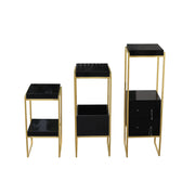 Gold Rodez Set of 3 Black | Luxury Display Tables