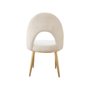 SAARINEN Chair | Velvet Chair With Golden Legs