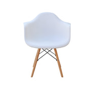 Scandinavian Armchair - Plastic Arm Chair | Wood Legs | Outdoor