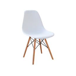 Scandinavian White armless Chair