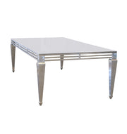 Mirror Legs Silver Rectangular Table | Reflection Dinning Table