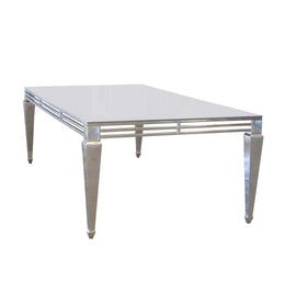 Mirror Legs Silver Rectangular Table | Reflection Dinning Table