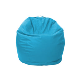 Blue bean bag chair on a white background