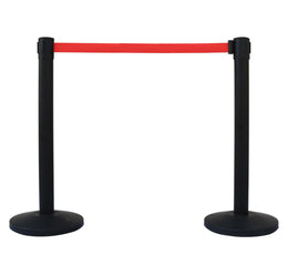 Stanchions Red Black - Crowd Barrier | Queue Safety Barrier