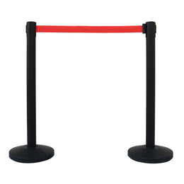 Stanchions Red Black - Crowd Barrier | Queue Safety Barrier