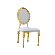 Throne King Chair Beige | Velvet Gold Dinning Chair