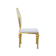 Throne King Chair Beige | Velvet Gold Dinning Chair