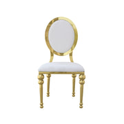Throne King Chair Beige | Velvet Gold Dinning Chair
