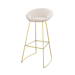 Wahson Velvet Bar Stool | Gold Frame Velvet Bar Stool
