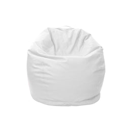 White bean bag chair on a white background
