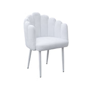 White Crown Ripple Chair | Luxury Luxe Dinning Chair | Shell Shape Dinning Chair
