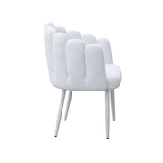 White Crown Ripple Chair | Luxury Luxe Dinning Chair | Shell Shape Dinning Chair
