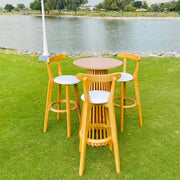 Wooden Cocktail Table | Round Cocktail Bistro Table For Events