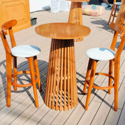 Wooden Cocktail Table | Round Cocktail Bistro Table For Events