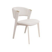 Zika Vanity Chair | Modern Luxury Dinning Chair | Leather Upholstered Dinning Chair