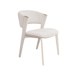 Zika Vanity Chair | Modern Luxury Dinning Chair | Leather Upholstered Dinning Chair