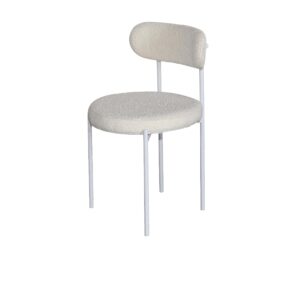 Audrey Dining Chair White Tidy Fabric