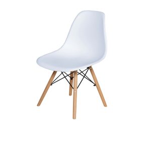 Scandinavian White armless Chair
