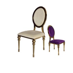 Throne King Chair Black | Beige | Purple Velvet