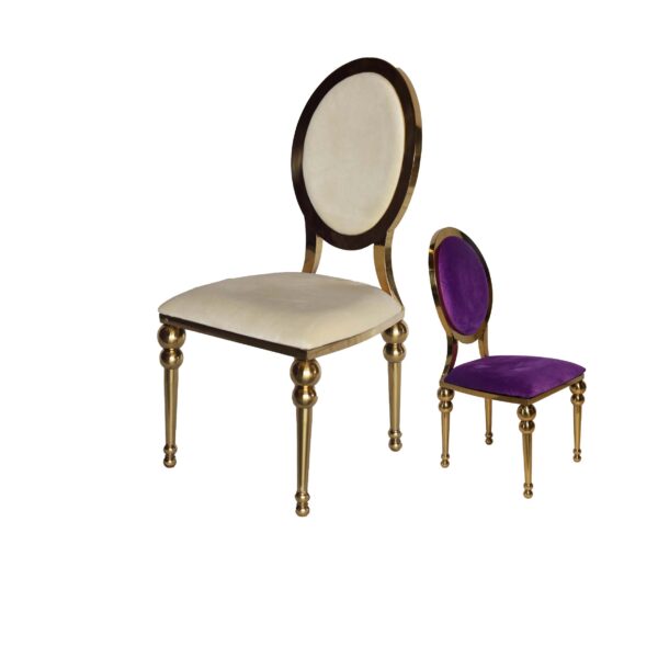Throne King Chair Black | Beige | Purple Velvet