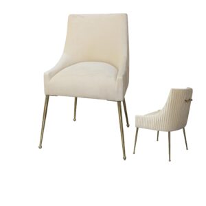 Beatrix Striped Back Beige Chair
