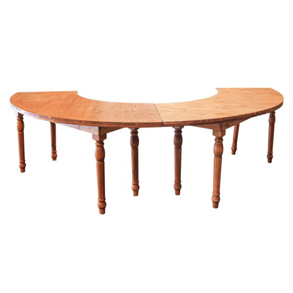 Wooden Half Moon Table