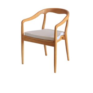 Natural Wooden Arm Chair - Elegant Outdoor Chair | Dinning Chair