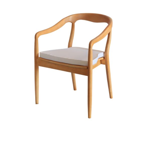 Natural Wooden Arm Chair - Elegant Outdoor Chair | Dinning Chair