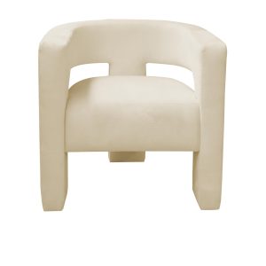 Leva Beige Velvet Sofa | Vintage Couch