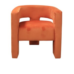 Leva Orange Velvet Sofa | Vintage Velvet Chair