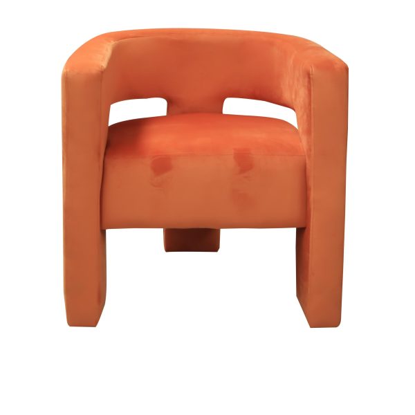 Leva Orange Velvet Sofa | Vintage Velvet Chair